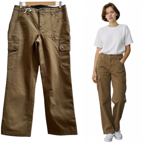 DuluthFlex Fire Hose Fleece Lined Canvas Cargo Pants Size 10 Style 34702 - Picture 1 of 14